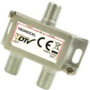 TronicXL Sat Splitter DVBC Antennenverteiler Verteiler Weiche Splitter F-Buchse zb für Kabelfernsehen Unitymedia etc