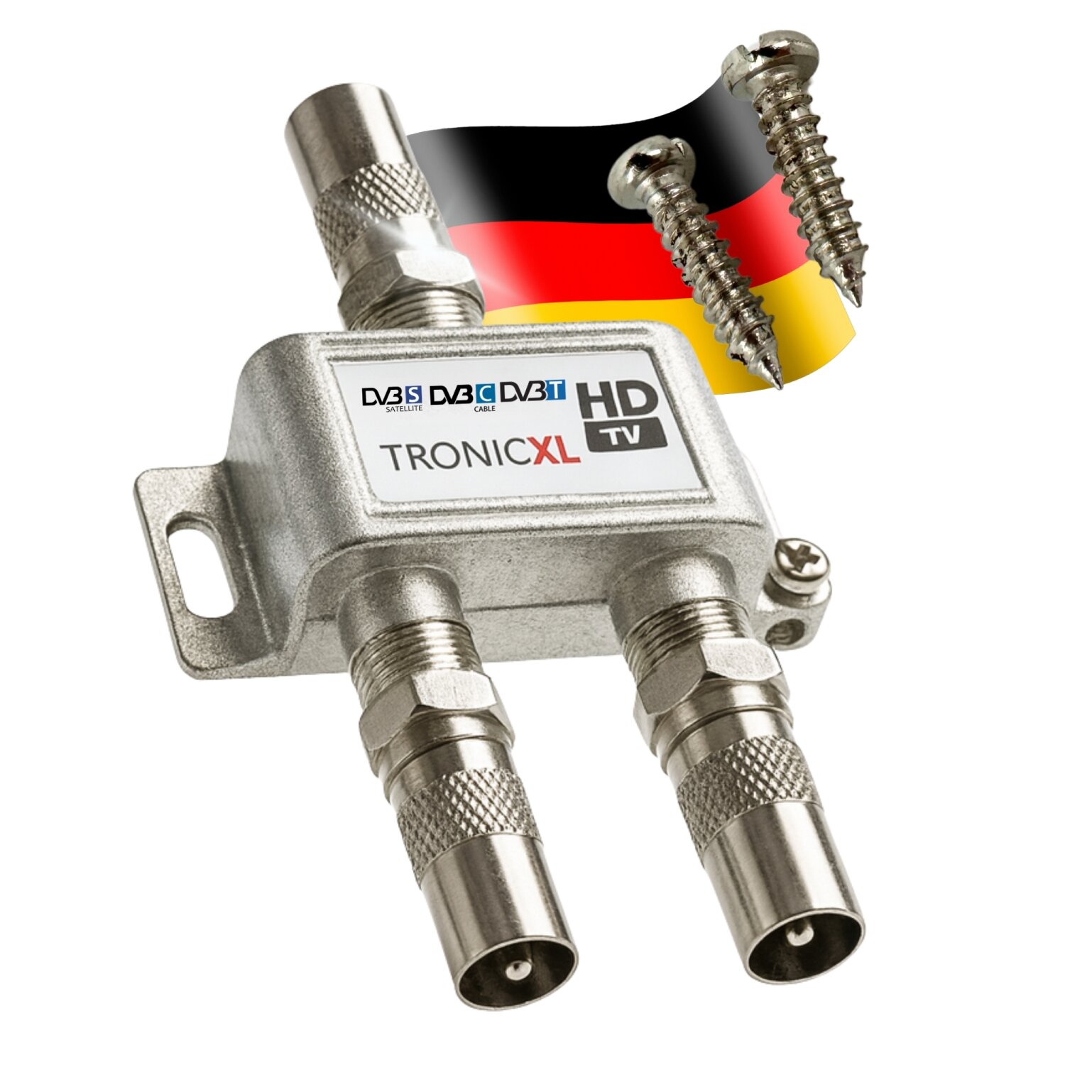 TronicXL 8-voudige SAT-splitter 8-voudig, BK satellietverdeler, 8 deelnemers, coax, tv-kabel, adapter, antenneverdeler, kabeltelevisie, DVBC voor CATV, Vodafone, Unicable Aerial Sky HD, geschikt voor TronicXL 8-voudige SAT-splitter 8-voudig, BK satellietverdeler, 8 deelnemers, coax, tv-kabel, adapter, antenneverdeler, kabeltelevisie, DVBC voor CATV, Vodafone, Unicable Aerial Sky HD, geschikt voor