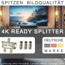 TronicXL 2-Fach BK Verteiler TV Kabel Adapter Antennenverteiler Kabelfernsehen DVBC zb für Unitymedia Vodafone Netcologne Netaachen Netkassel Telecolumbus Primacom Ewe Splitter