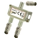 TronicXL 2-Fach BK Verteiler TV Kabel Adapter Antennenverteiler Kabelfernsehen DVBC zb für Unitymedia Vodafone Netcologne Netaachen Netkassel Telecolumbus Primacom Ewe Splitter