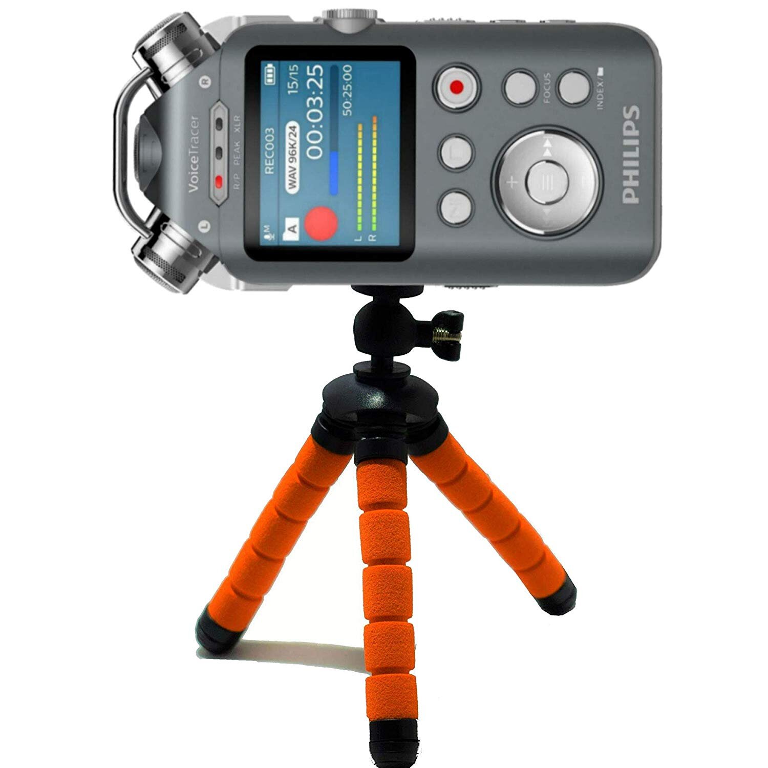 TronicXL Profi TRIPOD 13cm Stativ Flexibel Diktiergerät Audiorekorder, 10,90