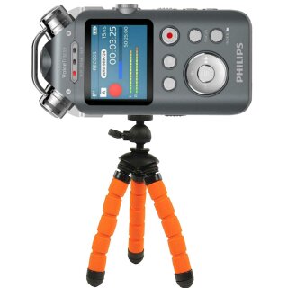 TronicXL Profi TRIPOD 13cm Stativ Flexibel Diktiergerät Audiorekorder Aufnahmegerät 1/4 Zoll zb kompatibel für Roland Philips Tascam Sony Olympus Zoom H4n Pro H5 H6 mobile Recorder H2n Halterung