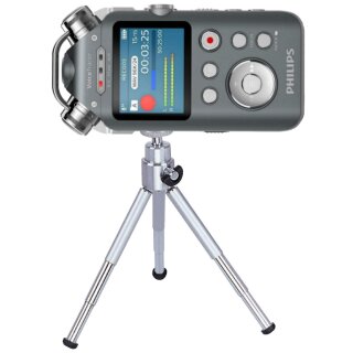 TRIPOD Stativ für Diktiergerät Audiorekorder Aufnahmegerät 1/4 Zoll kompatibel für Roland Philips Tascam Sony Olympus Zoom H4n Pro H5 H6 mobile Recorder H2n Halterung