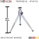 TRIPOD Stativ für Diktiergerät Audiorekorder Aufnahmegerät 1/4 Zoll kompatibel für Roland Philips Tascam Sony Olympus Zoom H4n Pro H5 H6 mobile Recorder H2n Halterung