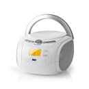 Boombox | 9 W | Bluetooth® | CD-Player/UKW-Radio/USB/AUX | Weiß