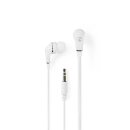 Kopfhörer mit Kabel | 1,20 m Flachkabel | In-Ear | Weiß