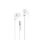 Kopfhörer mit Kabel | 1,20 m Flachkabel | In-Ear | Weiß