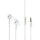 Kopfhörer mit Kabel | 1,2 m rundes Kabel | In-Ear | Integriertes Mikrofon | Weiß