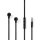 Kopfhörer mit Kabel | 1,2 m Flachkabel | In-Ear | Integriertes Mikrofon | Aluminium | Schwarz