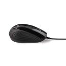 Kabelgebundene Desktop-Maus USB PC kabelgebunden |  1000 dpi  |  3 Tasten  |  Schwarz