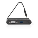 Computer-Hub | USB Typ C | USB-C/USB 3.0/VGA | Power...