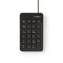 Keypad Nummernpad Kabelgebundene numerische Tastatur  |  USB   |  Schwarz