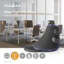 Ergonomische Maus mit Kabel | 1600 dpi | 6 Tasten | Schwarz