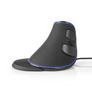 Ergonomische Maus mit Kabel | 1600 dpi | 6 Tasten | Schwarz