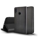 Sehr Weiches Bookcase mit Portemonnaie für Huawei P Smart 2019 | Schwarz