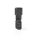 Netzanschluss  |  IEC-320-C13-Buchse – IEC-320-C14-Stecker, abgewinkelt links/rechts  |  Schwarz