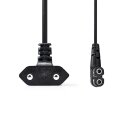 Netzkabel Euro Winkelstecker 2m Stromkabel Typ C (CEE 7/16) Radio TV etc