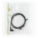 Netzkabel  |  Euro-Stecker – IEC-320-C7, abgewinkelt links/rechts  |  5,0 m  |  Schwarz