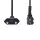 Netzkabel  |  Euro-Stecker – IEC-320-C7, abgewinkelt links/rechts  |  5,0 m  |  Schwarz