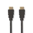 High-Speed-HDMI™-Kabel mit Ethernet  |  HDMI™-Stecker – HDMI™-Stecker  |  1,0 m  |  Schwarz