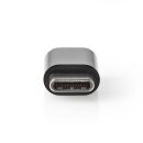 USB 2.0 Adapter  |  Typ-C-Stecker – Micro-B-Buchse  |  Schwarz