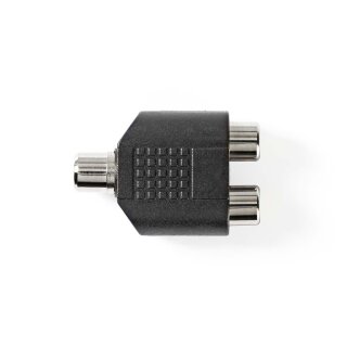 Subwoofer-Adapter  |  Cinch-Buchse – 2x Cinch-Buchse  |  10 Stück  |  Schwarz
