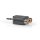 Audio-Adapter Stereo  |  3,5-mm-Stecker – 2x Cinch-Buchse  |  10 Stück  |  Schwarz