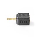 Audio-Adapter Stereo  |  3,5-mm-Stecker – 2x 3,5-mm-Buchse  |  10 Stück  |  Schwarz
