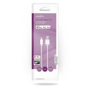 Daten- und Ladekabel | Apple Lightning, 8-poliger Stecker - USB-A-Stecker | 1,0 m | Weiß