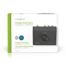 Analoger Audio-Schalter | 3x (2x Cinch-Buchse) – 2x Cinch-Buchse | Schwarz