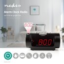 Digitaler Radiowecker mit Projektion | 0,9"-LED | UKW | Zweifacher Alarm | Weckwiederholung