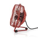 Mini-Ventilator aus Metall  |  Durchmesser von 10 cm  |  USB-betrieben  |  Rot