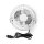 Mini-Ventilator aus Metall  |  Durchmesser von 10 cm  |  USB-betrieben  |  Weiß