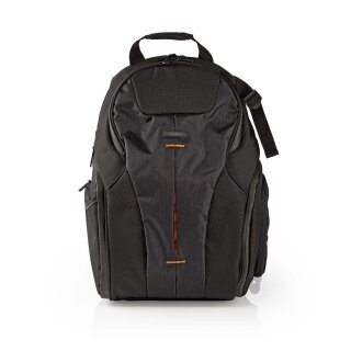Kamerarucksack  |  290 x 410 x 150 mm  |  10 Innentaschen  |  Schwarz/Orange