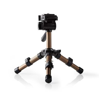 Mini-Stativ  |  Schwenk- und Neigefunktion  |  Max. 1 kg  |  22 cm  |  Schwarz/Silber