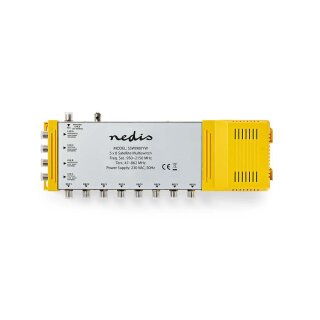 Multiswitch  |  5 bis 8  |  F-Anschluss  |  Terrestrisch: 47 – 862 MHz  |  Satellit: 950 – 2150 MHz
