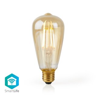 WLAN-Smart-LED-Filament-Lampe | E27 | ST64| 5 W | 500 lm