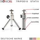 TronicXL TP10 Baustativ Mini Tisch Tischstativ Stativ für Lasernivelliergerät Kreuzlinienlaser Rotationslaser Linienlaser Baustellenlaser Laser zb für Einhell Bosch Dewalt Makita Flex Leica Stanley