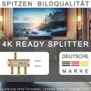 TronicXL Premium Koax Antennenverteiler HD 3D 4K Verteiler Weiche Splitter DVBT DVBT2 DVBC SAT Unicable Kabelfernsehen