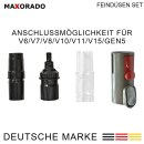 Mini Düsen Set passend für Dyson Staubsauger V7 V8 V10 V6 DC34 DC35 DC59 DC62 DC26 DC29 DC31 DC36 DC37 DC33 DC38 DC39 DC47 DC50 DC72 DC61 DC58 SV10 SV11 Trigger DC05 DC08 SV06 DC41