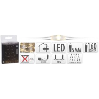 SILBERDRAHT BELEUCHTUNG 160LED