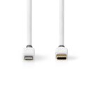 2m USB 2.0 Kabel -> USB A Stecker für Apple iphone ipad Lightning 8pin Ladekabel High End gold