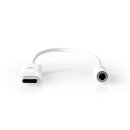Adapter | USB Typ C Stecker – 3,5mm Buchse weiß Smartphone Kopfhörer Aux