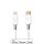 24 Karat Zertifiziertes Kabel für Apple Lightning Stecker 8-polig – USB-C 1m weiß