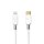 24 Karat Zertifiziertes Kabel für Apple Lightning Stecker 8-polig – USB-C 2m weiß