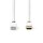 24 Karat Zertifiziertes Kabel für Apple Lightning Stecker 8-polig – USB-C 3m weiß