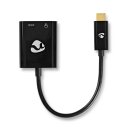 Adapter | USB-C-Stecker - 3,5mm Klinken Buchse + USB-C Kupplung Digital-Analog-Wandler