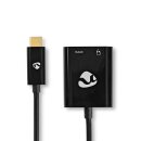 Adapter | USB-C-Stecker - 3,5mm Klinken Buchse + USB-C Kupplung Digital-Analog-Wandler