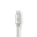 Für Apple Lightning-Kopfhörer-Adapterkabel | Apple Lightning-Stecker, 8-polig – 3,5-mm-Stecker | 1,00 m | Aluminium