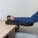 Ergonomische Armauflage | Vollbeweglich | Schreibtisch | mit Mauspad | Schwarz